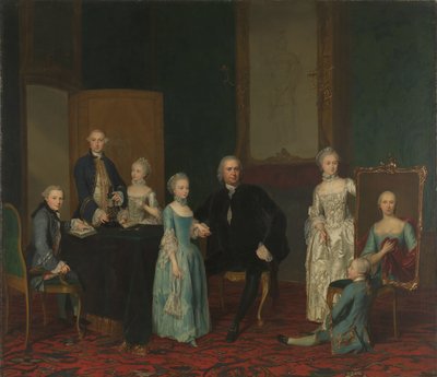 Ritratto di Pieter Cornelis Hasselaer, consigliere della Compagnia Olandese delle Indie Orientali e borgomastro di Amsterdam, con la sua famiglia da George van der Mijn