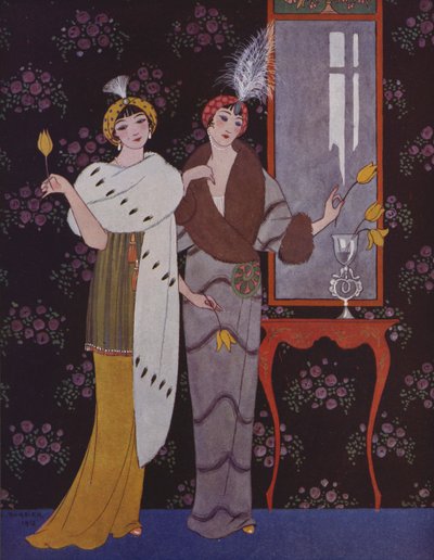 Tavola di moda Art Deco da Georges (after) Barbier