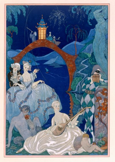 Ballo sotto la luna blu, illustrazione per 