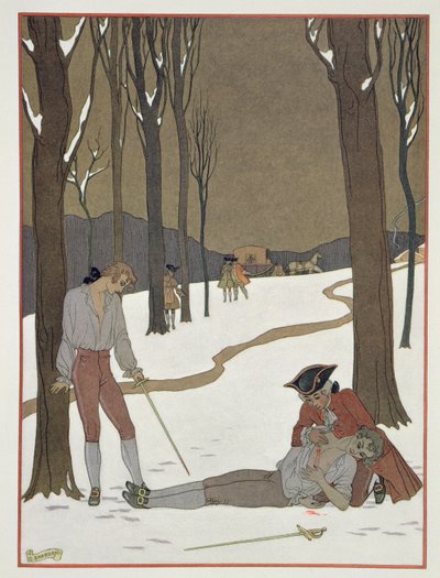 Il Duello tra Valmont e Danceny, illustrazione da 