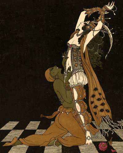 Vaslav Nijinsky e Ida Rubinstein in Schéhérazade da Georges (after) Barbier