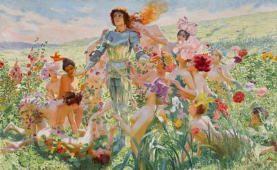 Il cavaliere dei fiori da Georges Antoine Rochegrosse