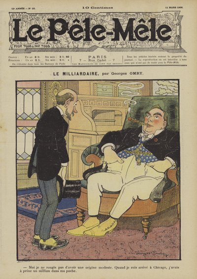 Il miliardario. Illustrazione per Le Pele-Mele, 1906 da Georges Antonin Henri Mory
