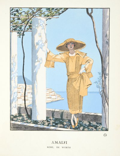 Amalfi, da una collezione di tavole di moda da Georges Barbier