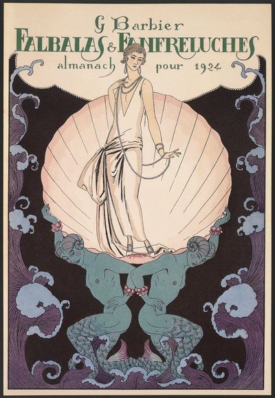 Falbalas et Fanfreluches, Almanacco per il 1924, copertina, di George Barbier, stampa da Georges Barbier