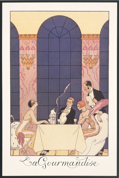 Falbalas et Fanfreluches, Almanacco per il 1925: "La golosità", di George Barbier, stampa da Georges Barbier