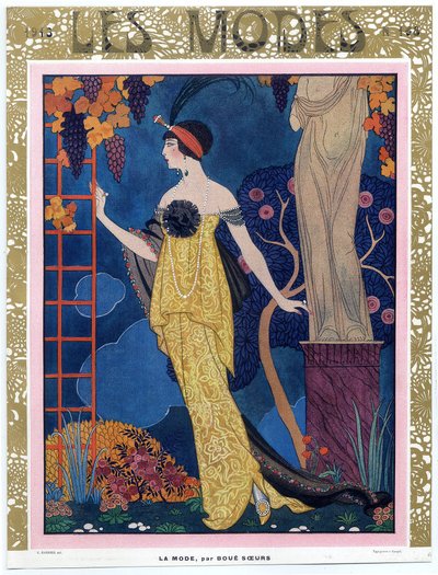 Copertina di Les Modes; 1913; pub. 1913 (incisione colorata) da Georges Barbier