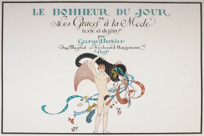 Pagina del titolo illustrata. Figura maschile nuda. da Georges Barbier