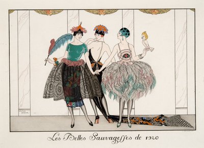 Les Belles Sauvagesses de 1920, incisione di H. Reidel da Georges Barbier
