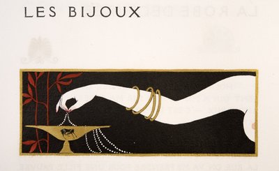 Les Bijoux, illustrazione da Les Chansons de Bilitis, di Pierre Louys, pub. 1922 (pochoir) da Georges Barbier