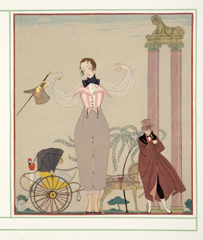 Mademoiselle de Maupin, da Personaggi di Commedia, pub. 1922 da Georges Barbier