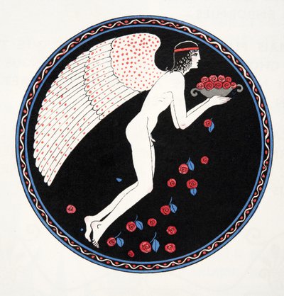 Rose nella notte, illustrazione da Les Chansons de Bilitis, di Pierre Louys, pub. 1922 da Georges Barbier