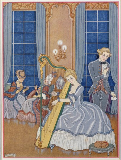 Valmont seduce la sua vittima, illustrazione da 