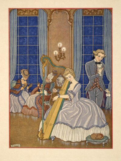 Valmont seduce la sua vittima, illustrazione da 