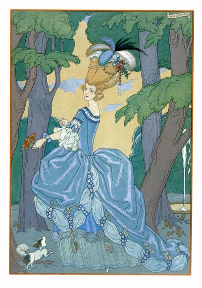 Passeggiata nella foresta, illustrazione per 