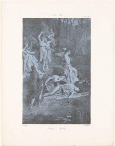 Orfeo viene ucciso dalle baccanti da Georges Bellenger