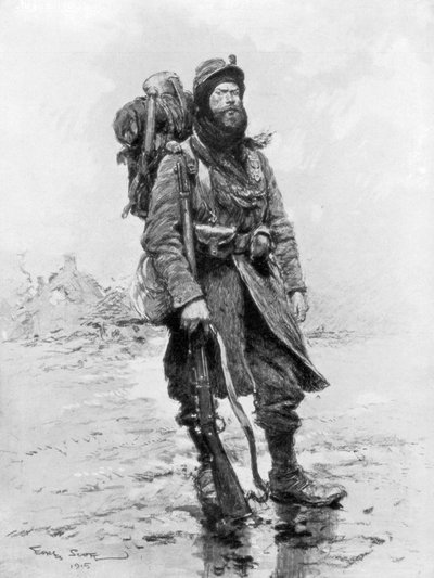 Il soldato del 1915, il Poilu archetipico da Georges Bertin Scott