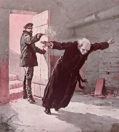 Esecuzione di Padre Constantine Budkiewicz (1867-1923) 31 marzo 1923, c.1923 (litografia a colori) da Georges Carrey