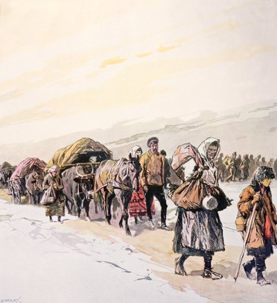 Folle affamate che lasciano la loro patria, c.1924 da Georges Carrey