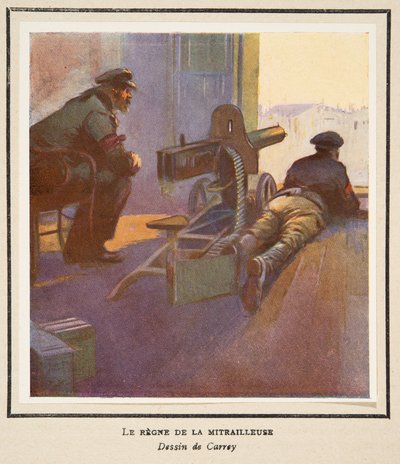 Il potere della mitragliatrice, da Histoire des Soviets, pub. 1922 da Georges Carrey