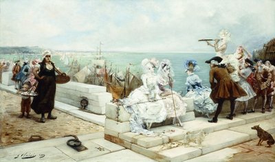 Figure eleganti che guardano la regata, 1889 da Georges Clairin