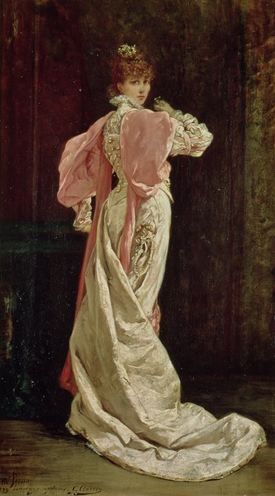 Sarah Bernhardt (1844-1923) nel ruolo della regina in 