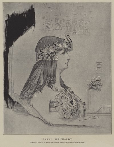 Sarah Bernhardt, attrice francese da Georges Clairin