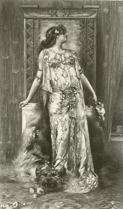 Sarah Bernhardt come Cleopatra da Georges Clairin