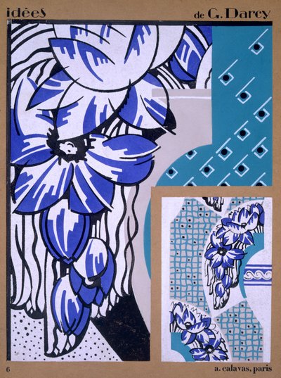 Design di carta da parati, da Idees, pubblicato da A. Calavas, Parigi, c.1925 da Georges Darcy