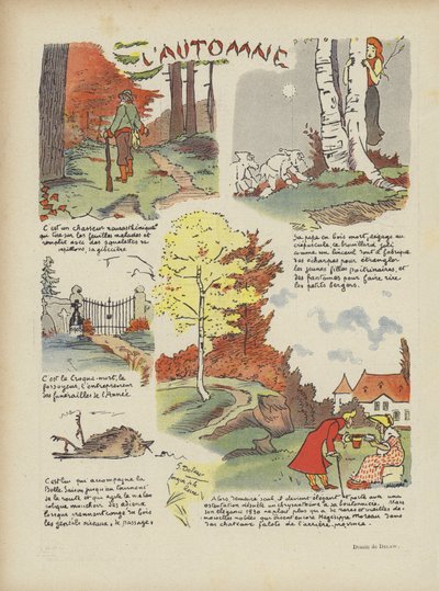 Autunno. Illustrazione per Le Rire da Georges Delaw