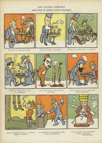 Giochi preferiti di grandi uomini, illustrazione per Le Rire da Georges Delaw