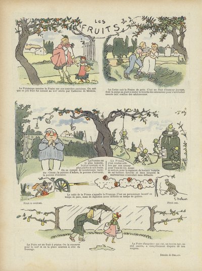 Frutti. Illustrazione per Le Rire da Georges Delaw