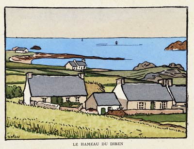Le hameau de Diben - in "Sur les chemins de France" di Georges Delaw (1871-1938) da Georges Delaw