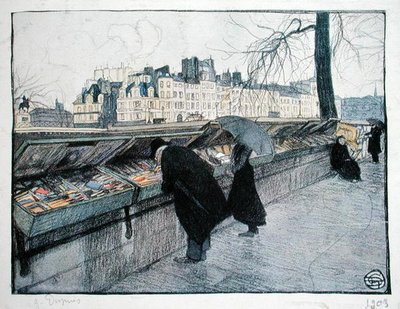 Bouquinistes lungo la riva sinistra della Senna vicino al Pont-Neuf, Parigi da Georges Dupuis