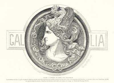 Gallia, design per un cammeo dello scultore francese Emile Soldi da Georges Ernest Profit