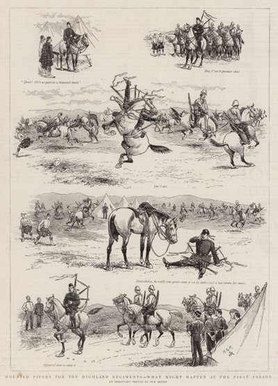 Pifferi a cavallo per i reggimenti delle Highland, cosa potrebbe succedere alla prima parata da Georges Ferdinand Bigot