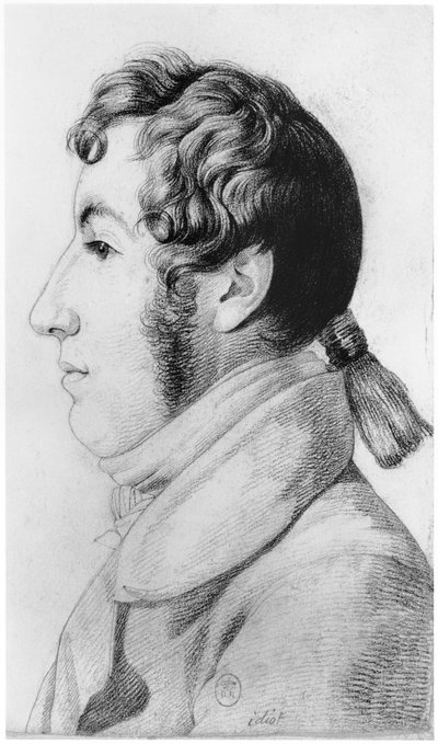 Idiota, illustrazione da un trattato inedito di Jean Etienne Dominique Esquirol (1772-1840) sui pazzi dell
