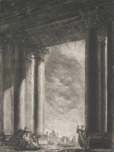 Una Vista del Vestibolo di Santa Maria Maggiore a Roma, 1765-67 da Georges François Blondel