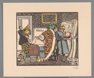 Soldati che saccheggiano una casa da Georges Hermann Rene Paul
