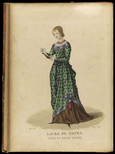 Laura de Noves 1310-1348, fine XVIII secolo da Georges Jacques Gatine