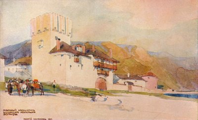 Ostello del Monastero Bulgaro, Zograph, XIX secolo da Georges Kossiakoff