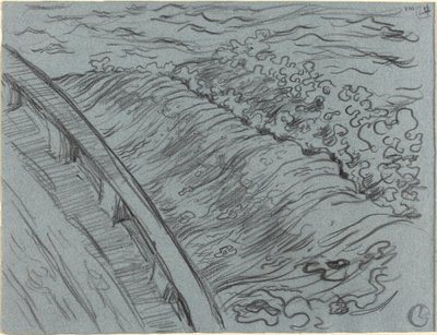 Il Mare al Largo di una Barca, Bretagna da Georges Lacombe