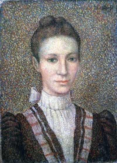 Testa e spalle di una giovane ragazza da Georges Lemmen