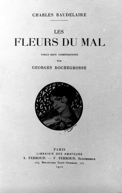 Frontespizio de "I fiori del male" di Charles Baudelaire illustrato da Georges Antoine Rochegrosse (1910) da Georges Marie Rochegrosse
