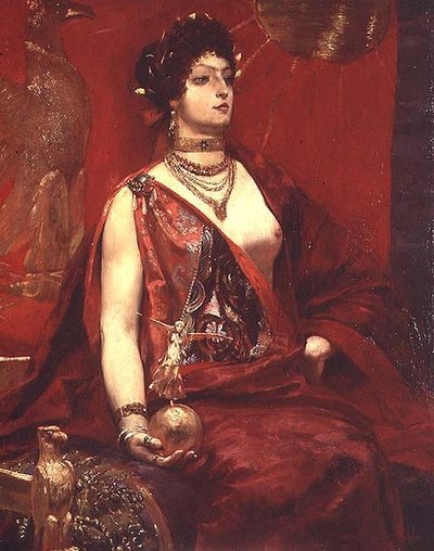 Ritratto di una donna in rosso da Georges Marie Rochegrosse