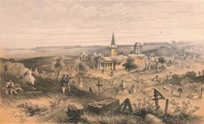 Cimitero di Quarantena e Chiesa con Batteria Francese No. 50, 1856 da Georges McCulloch