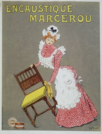 Pubblicità per cera da legno "Encaustic Marcerou" da Georges Meunier