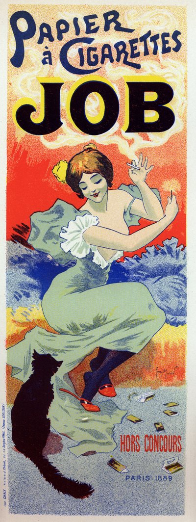 Stile di vita. Lavoro di carta per sigarette. Poster di Georges Meunier, Francia, c.1895 da Georges Meunier