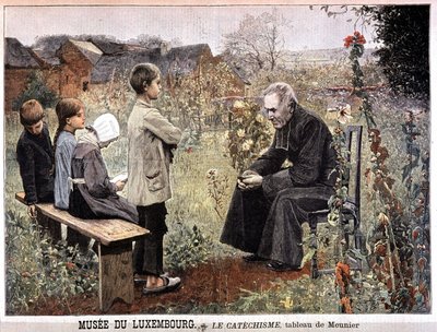 Il catechismo (prete e bambini nel giardino) di Georges Meunier, Museo del Lussemburgo - in “Le petit Journal” del 5 giugno da Georges Meunier