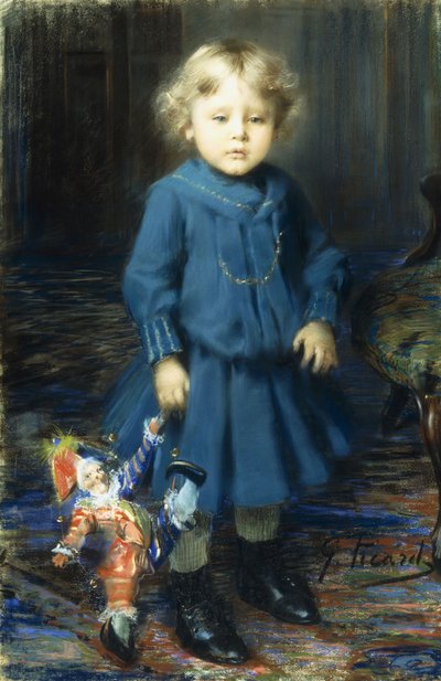 Ritratto di un Bambino, con una Bambola da Georges Picard